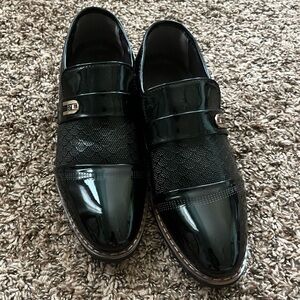 Fashion Boy’s Black Shoes Slip On US 38(5.5)